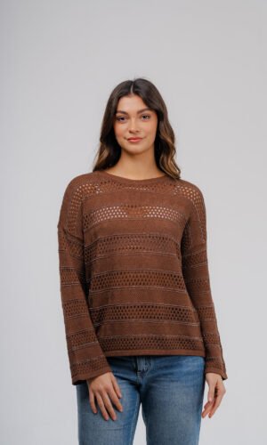 sweater calado con lurex selene