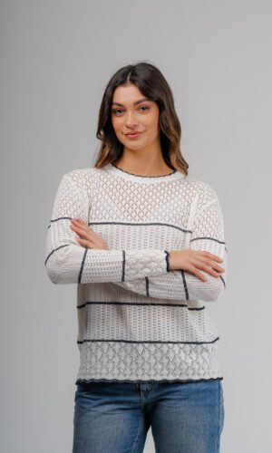sweater calado con lurex anisa