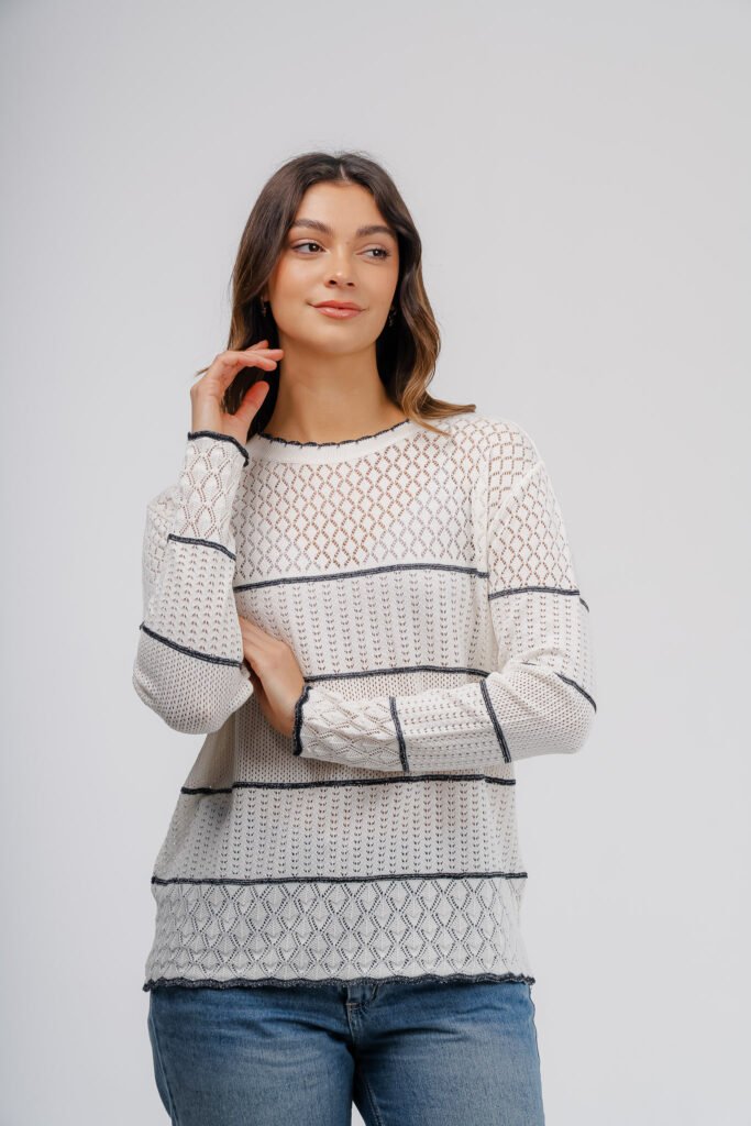 sweater calado con lurex anisa